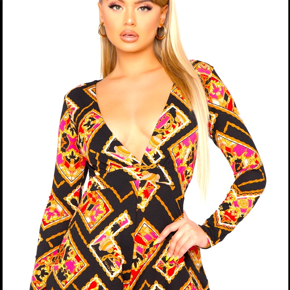 💋💋💋 FASHION NOVA NWT ROMPER DEEP VEE PLUNGE NECKLINE SIZE XL 💋💋💋